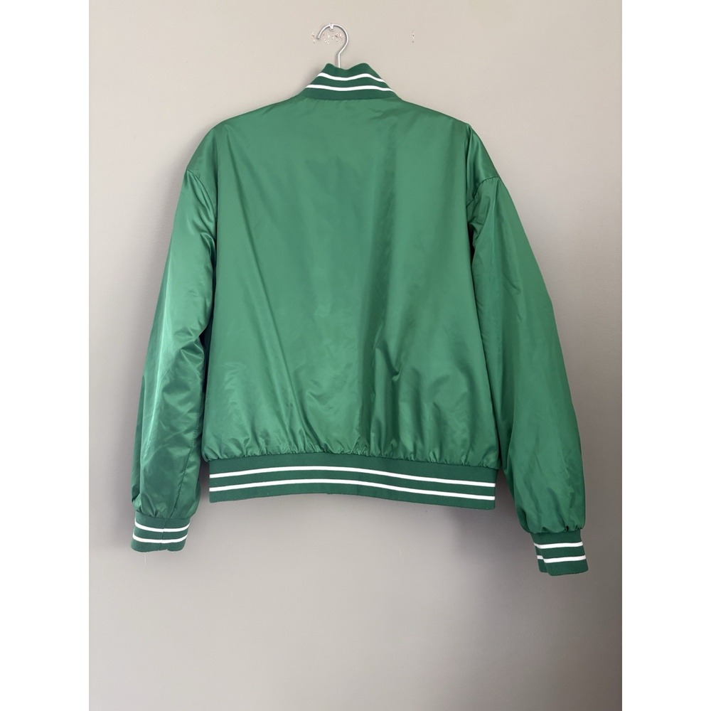 edited Boston Baseball Jacket Green with White Spell Out Women's size M - Picture 5 of 5